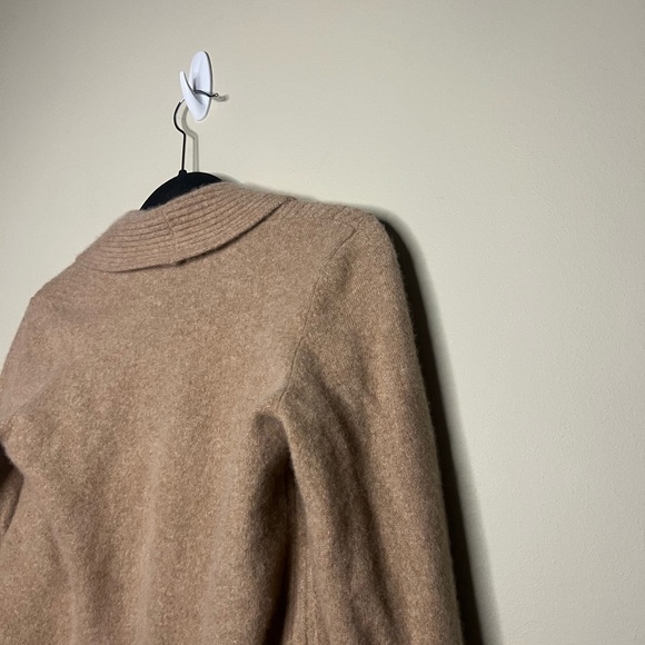 Cashmere By Charter Club Pleated Open Cardigan Tan Large 100% 2 Ply Cashmere - Picture 12 of 12
